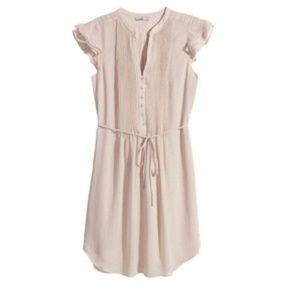 Cream H&M Chiffon Ruffle Dress